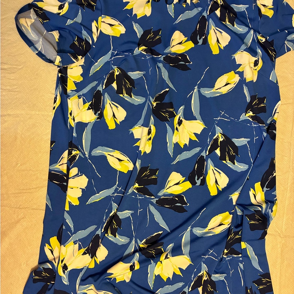 Cocomo Blue and Yellow Floral High Low Dress